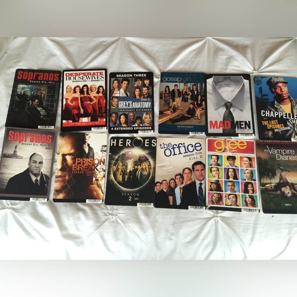 Flat movie cards - vintage old movie store cards when renting dvds